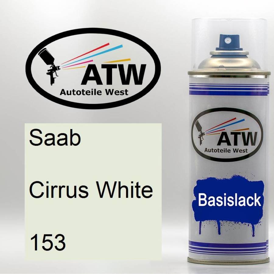 Saab, Cirrus White, 153: 400ml Sprühdose, von ATW Autoteile West.